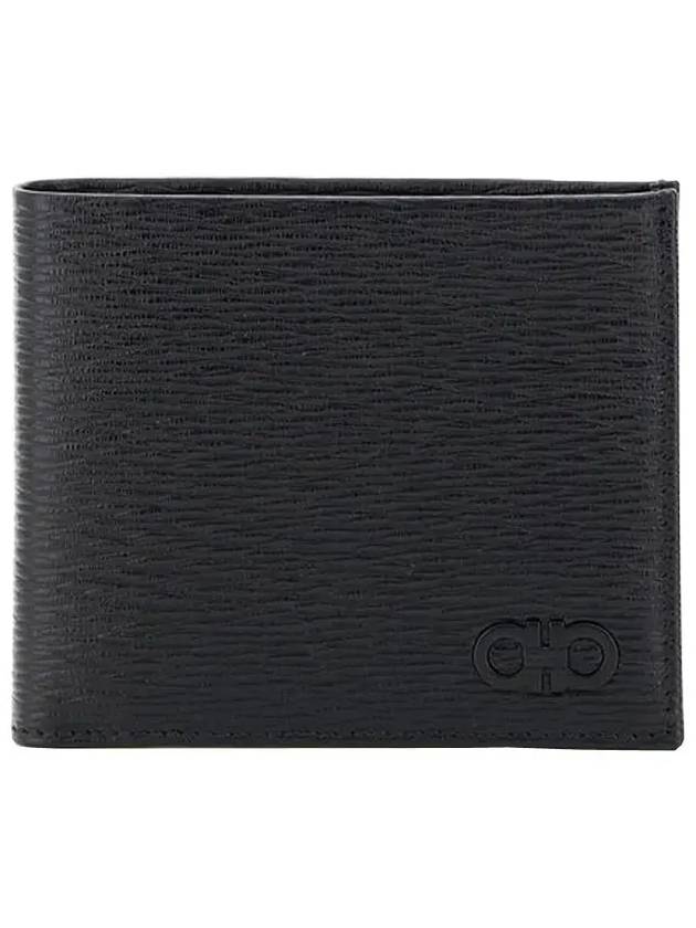 Gancini Half Wallet Black - SALVATORE FERRAGAMO - BALAAN 2