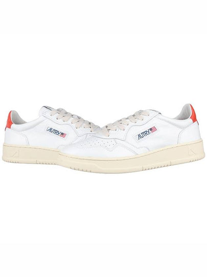 Men's Medalist Low Top Sneakers White Orange - AUTRY - BALAAN 2