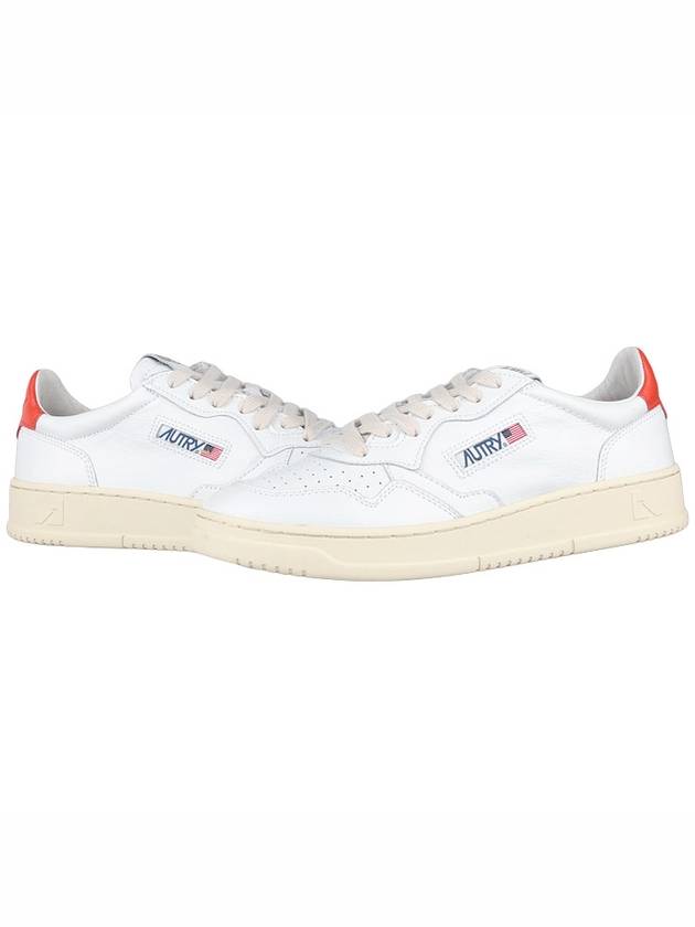 Men's Medalist Low Top Sneakers White Orange - AUTRY - BALAAN 3