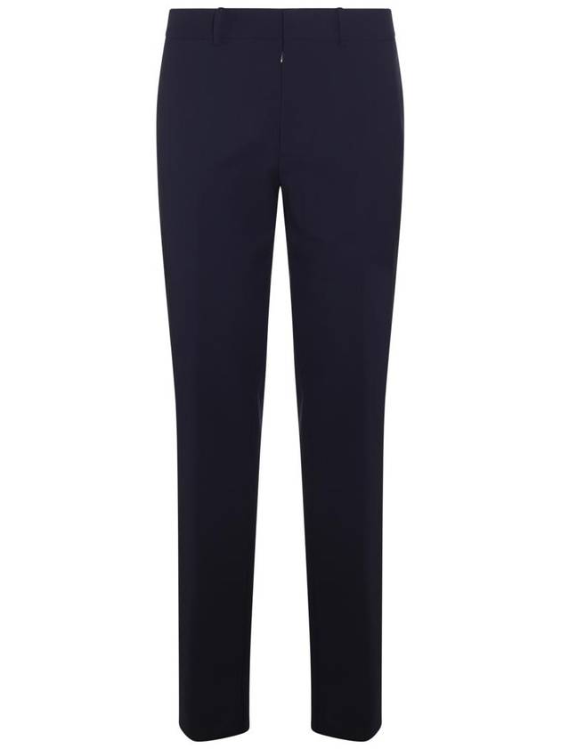 23 fw Navy Blue Viscose Blend Tailored Pants OMCO020F23FAB0014747 B0480945892 - OFF WHITE - BALAAN 1