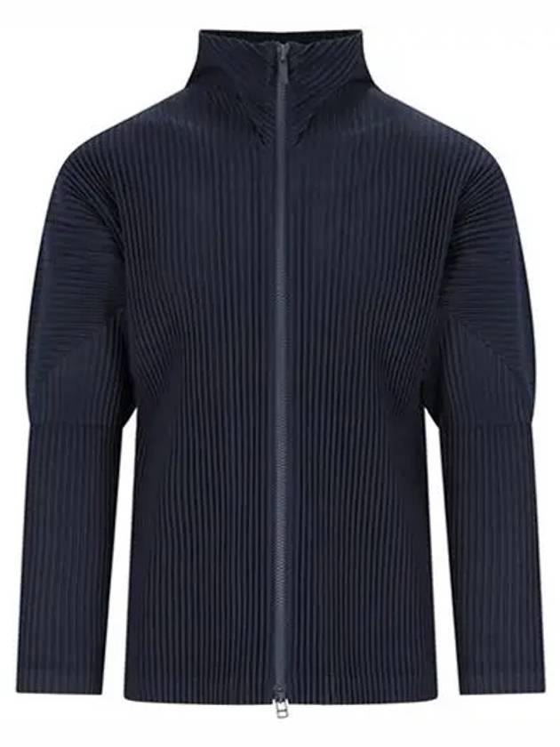 Pleated Full Zipper Cardigan Navy - ISSEY MIYAKE - BALAAN 2