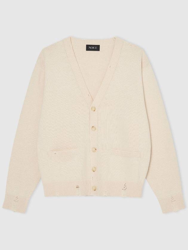 GOU DAMAGED CARDIGAN CREAM - NOICE - BALAAN 3