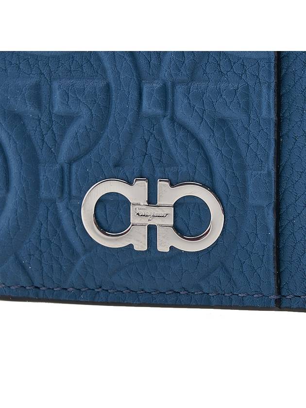 Gancini Card Wallet Denim - SALVATORE FERRAGAMO - BALAAN 7