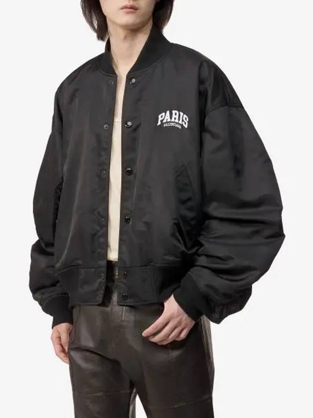 Paris Oversized Bomber Jacket Black - BALENCIAGA - BALAAN 2