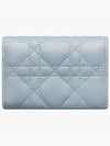 Caro XS Supple Cannage Calfskin Card Wallet Blue - DIOR - BALAAN 4