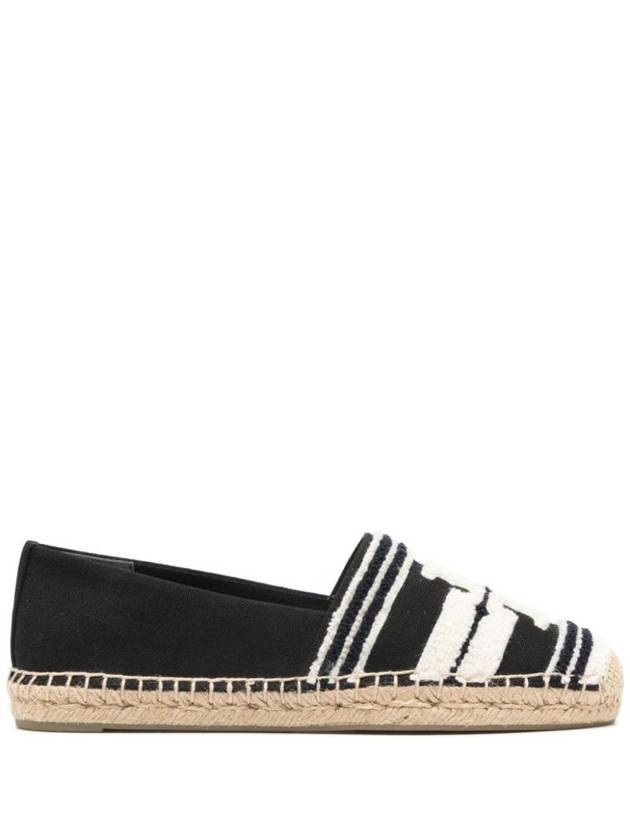 Double T Espadrille Black - TORY BURCH - BALAAN 1