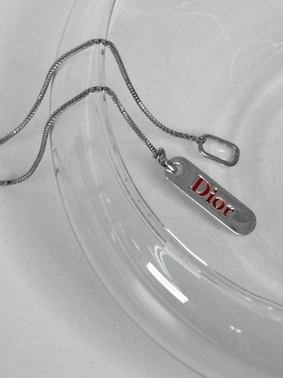 Red logo silver bar necklace 2VDIA24931 - DIOR - BALAAN 2