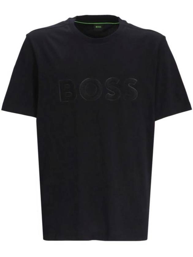 Logo Cotton Short Sleeve T-shirt Black - HUGO BOSS - BALAAN 1