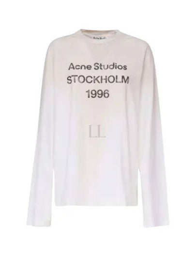 Stamp Logo Long Sleeve T-Shirt Dusty White - ACNE STUDIOS - BALAAN 2