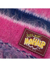 Embroidered Mohair Blend Muffler Pink Purple - MARNI - BALAAN.