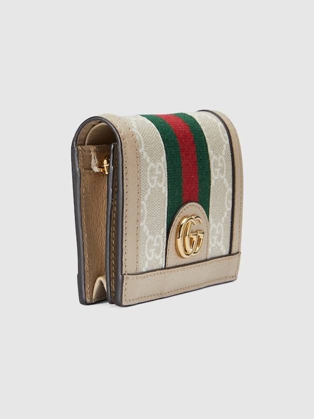 Ophidia GG Supreme Card Wallet Beige White - GUCCI - BALAAN 3