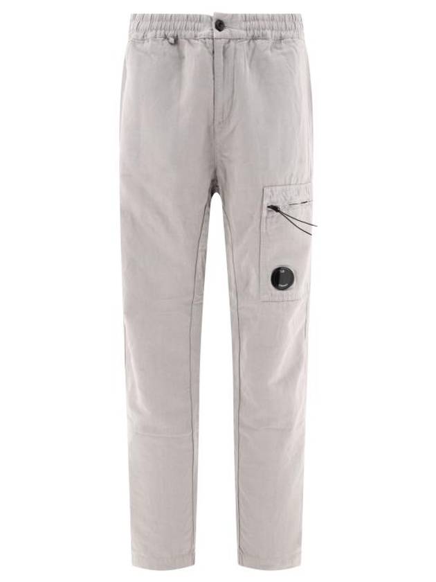 Linen Blend Cargo Straight Pants Grey - CP COMPANY - BALAAN 1