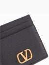 Women s V Logo Leather Card Wallet Black 3W2P0V32SNP - VALENTINO - BALAAN 4