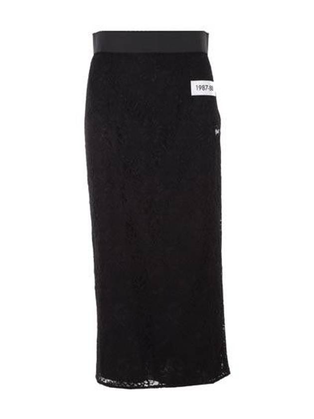 Women's Lace Midi Pencil Skirt Black - DOLCE&GABBANA - BALAAN 2