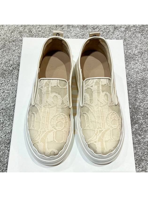 Women's Lauren Lace Slip-On Mild Beige - CHLOE - BALAAN 4