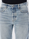 Low Rise Denim Straight Jeans Blue - SAINT LAURENT - BALAAN 4