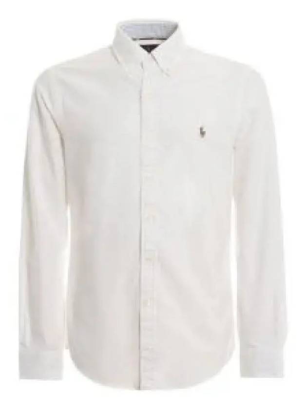 Men's Slim Fit Oxford Cotton Long Sleeve Shirt White - POLO RALPH LAUREN - BALAAN 2