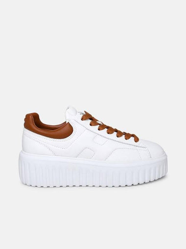 Platform Leather Low Top Sneakers White - HOGAN - BALAAN 1