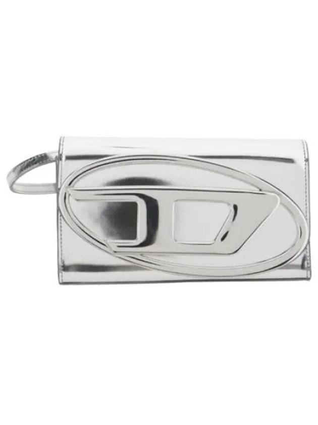 1DR Strap Leather Long Wallet Silver - DIESEL - BALAAN 2