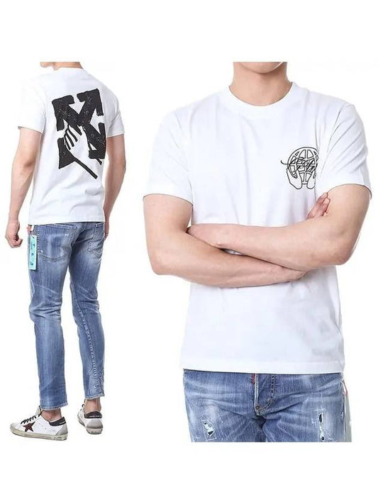 Hand Arrow Short Sleeve T-Shirt White - OFF WHITE - BALAAN 2