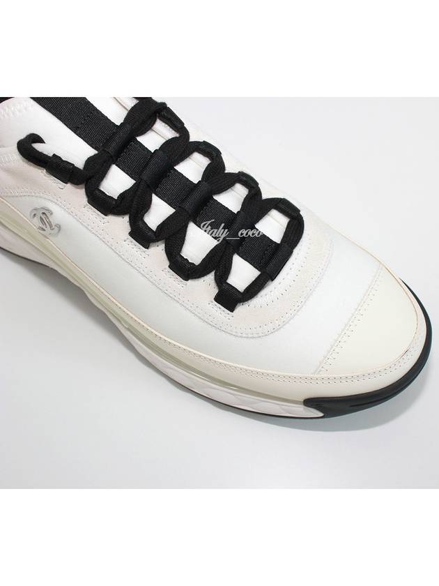 CC Logo Mixed Fibers Low Top Sneakers Ivory - CHANEL - BALAAN 8