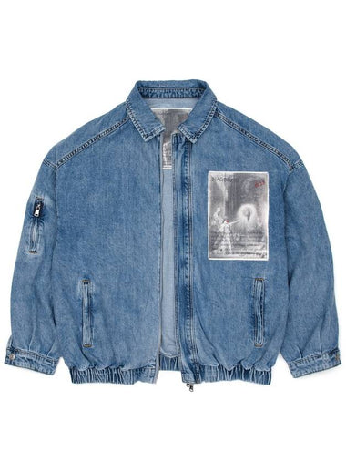 The Apparition Zip-Up Denim Jacket Blue - BLACKBLOND - BALAAN 1