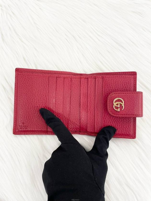 Daol Sangin Store GG Marmont Flap Half Wallet Red 523193 Condition A - GUCCI - BALAAN 6