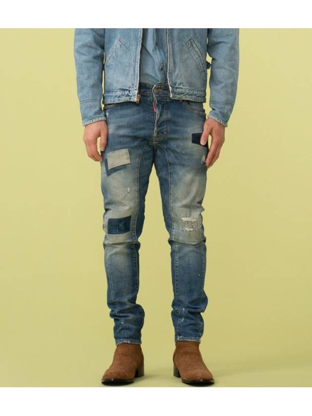 Men's Bike Dispatch Skinny Jeans Blue - DSQUARED2 - BALAAN 4