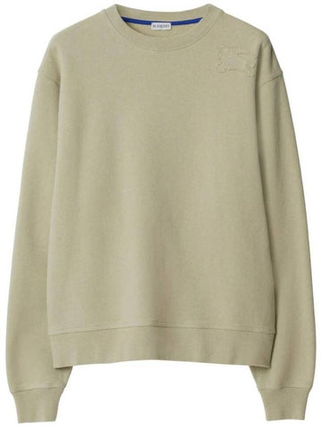 EKD Appliquéd Crew Neck Sweatshirt Lichen - BURBERRY - BALAAN 1