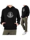 Logo Motif Hoodie Black - MONCLER - BALAAN 2