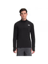 Men's Elevation Half Zip-Up Long Sleeve T-Shirt Black - THE NORTH FACE - BALAAN 1