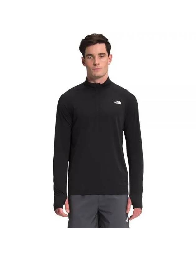 Men's Elevation Half Zip-Up Long Sleeve T-Shirt Black - THE NORTH FACE - BALAAN 2