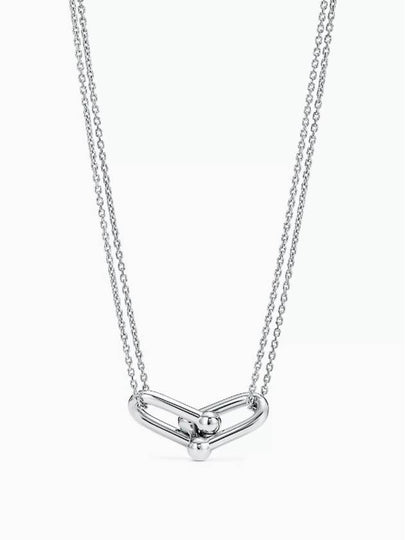 Double Link Pendant Necklace Silver - TIFFANY & CO. - BALAAN 2