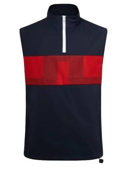 Dean Logo Quarter Zip Up Vest Navy - J.LINDEBERG - BALAAN 2