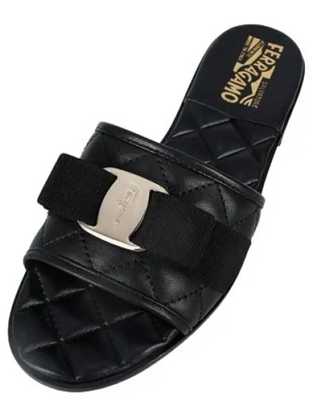 Vara Bow Women Slippers Foot C LOVEC Q 1CM NERO 0753739 - SALVATORE FERRAGAMO - BALAAN 1