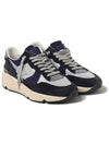 Star Running Sole Suede Low Top Sneakers Grey Navy - GOLDEN GOOSE - BALAAN 4