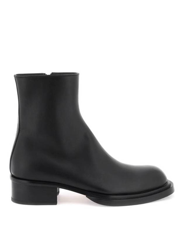 Zip Biker Boots Black - ALEXANDER MCQUEEN - BALAAN 2