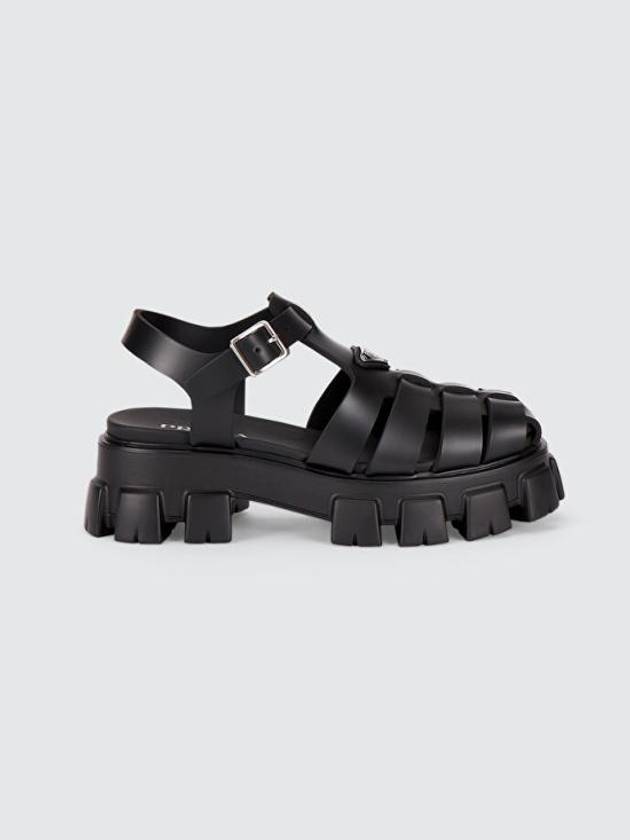 Monolith Rubber Sandals Black - PRADA - BALAAN 2