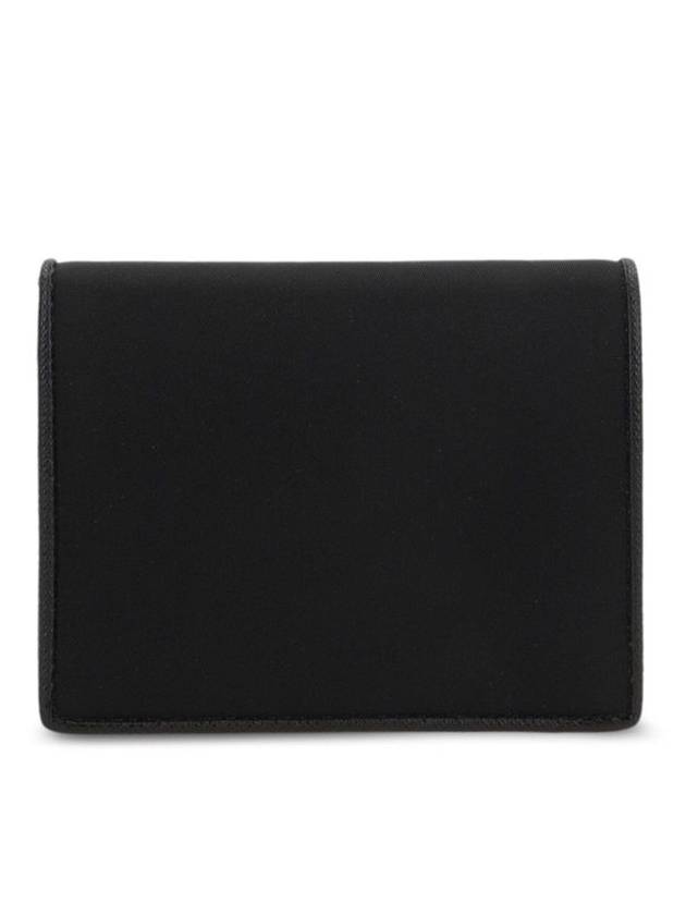 Logo Leather Half Wallet Black - PRADA - BALAAN 3