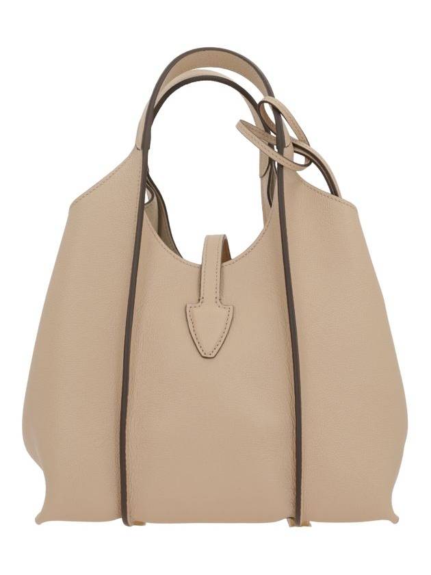 T Timeless Leather Shopping Mini Tote Bag Beige - TOD'S - BALAAN 4