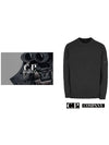 Men 11CMKN102A Lens Crew Neck Knit Black - CP COMPANY - BALAAN 3