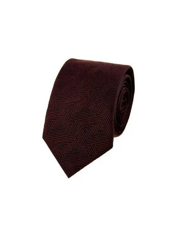 Men s Pattern Jacquard Silk Tie Burgundy 271767 - EMPORIO ARMANI - BALAAN 1