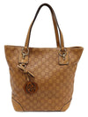 247237 Brown Cima Leather Interlocking G Charm Tote Shoulder Bag - GUCCI - BALAAN 1