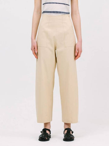 Easy Side Tuck Wide Pants Yellow Beige - JUN BY JUN K - BALAAN 1