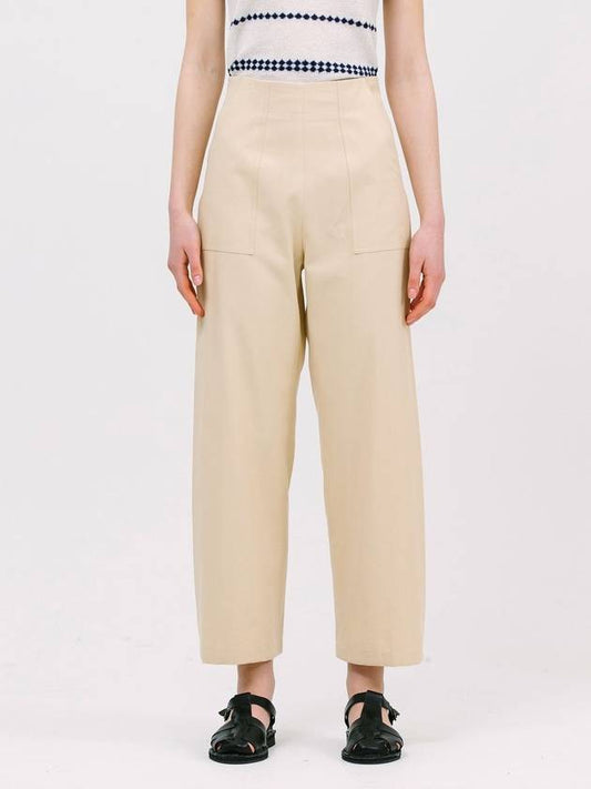 Easy Side Tuck Wide Pants Yellow Beige - JUN BY JUN K - BALAAN 2