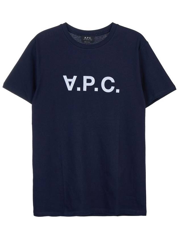 VPC Logo Organic Cotton Short Sleeve T-Shirt Navy - A.P.C. - BALAAN 11