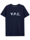 VPC Logo Organic Cotton Short Sleeve T-Shirt Navy - A.P.C. - BALAAN 2