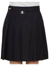 RMB Wool Mini Pleated Skirt Navy - THOM BROWNE - BALAAN 9