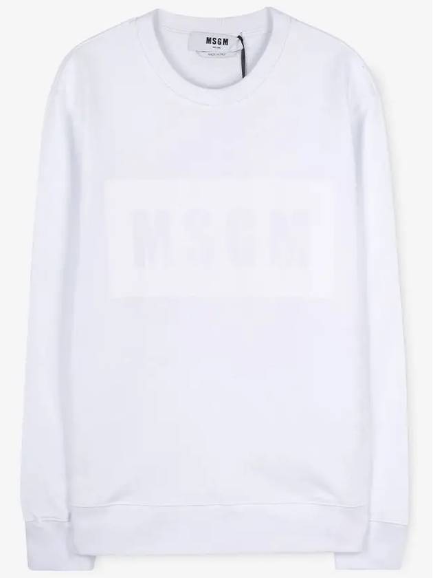 Box Logo Print Sweatshirt White - MSGM - BALAAN 3