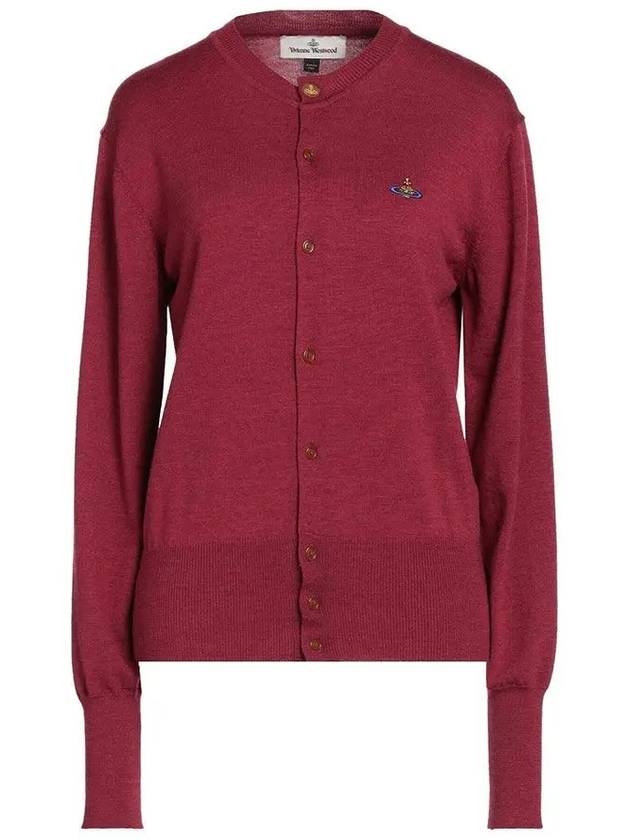 Logo Patch Cardigan Red - VIVIENNE WESTWOOD - BALAAN 2